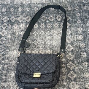 MZ Wallace Black Quilted Crossbody Bag